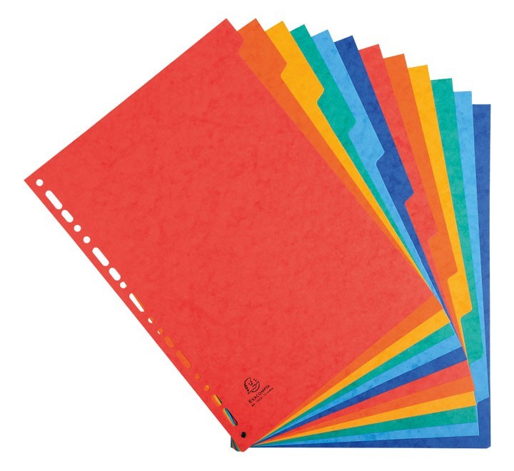 separadores exacompta cart. lustrada 12 pos