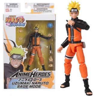 bandai rojo figura bandai anime heroes naruto uzumaki naruto sage mode