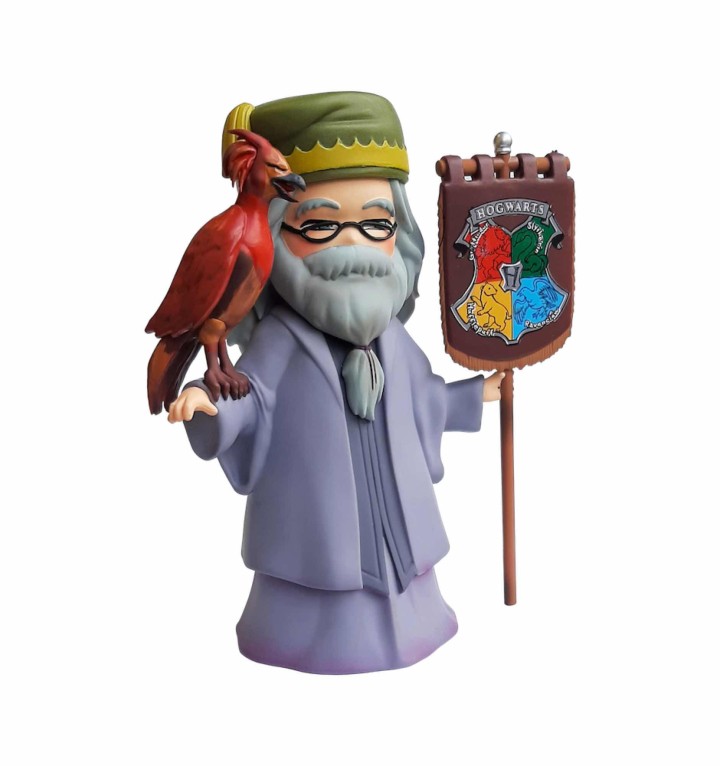 plastoy figura plastoy harry potter albus dumbledore & fenix estandarte hogwarts