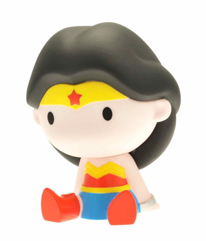 plastoy figura hucha plastoy dc comics wonder woman liga de la justicia pvc