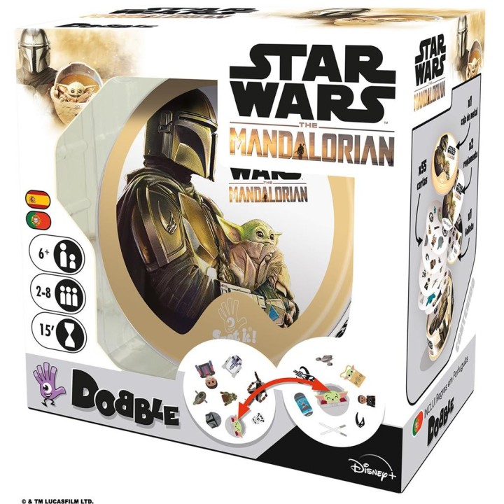 juegos juego de mesa dobble star wars mandalorian pegi 6