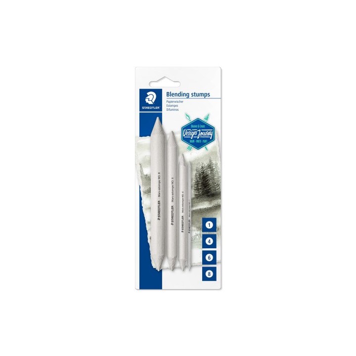 staedtler blister con 4 difuminadores en tamanos 1, 4, 6 y 8 staedtler 5426-s bk4