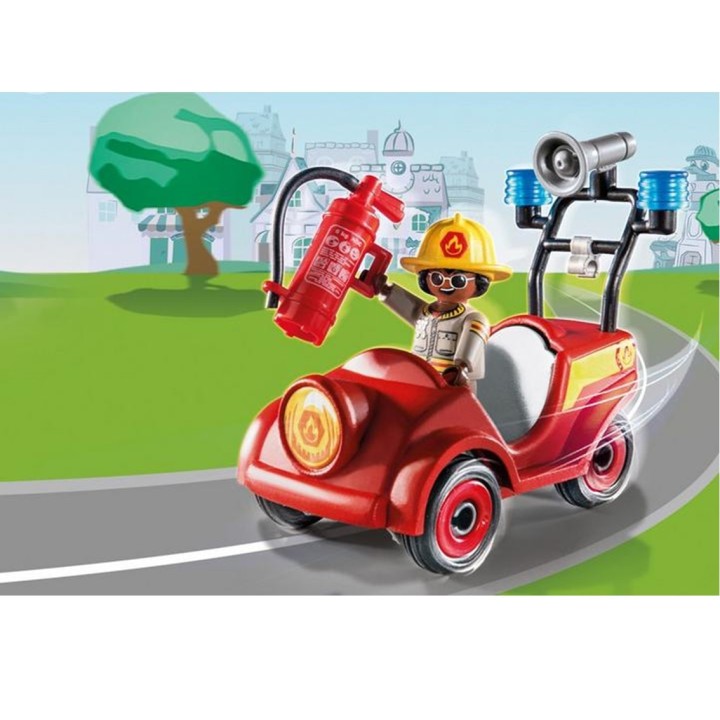 playmobil playmobil d.o.c. mini coche de bomberos