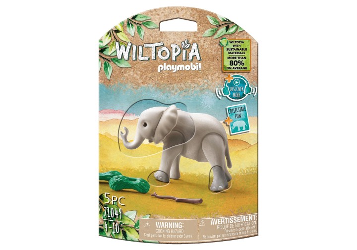 playmobil playmobil wiltopia elefante joven