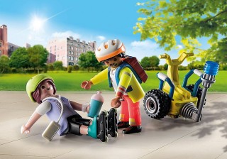 playmobil playmobil starter pack rescate con balance racer