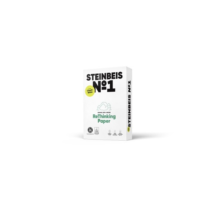 steinbeis paquete 500h papel reciclado 80gr a3 classic white no1 iso70 steinbeis 40002077  pack: 5 u