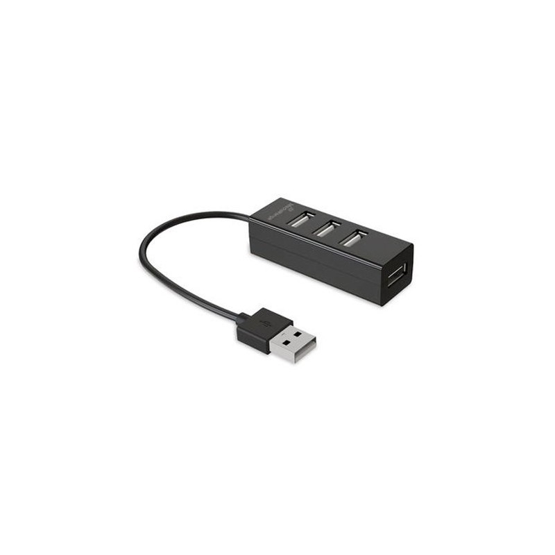 hub 4 puertos 2.0 mediarange mrcs502 black 4xusb 3.0 plug