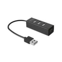 hub 4 puertos 2.0 mediarange mrcs502 black 4xusb 3.0 plug