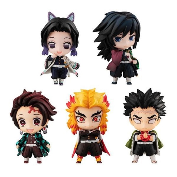 megahouse pack 5 figuras megahouse demon slayer kimetsu no yaiba sailor tanjiro & the hashira set a