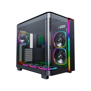 torre atx montech king 95 pro argb black doble frontal 6 vent max vent 175mm max vga 420mm
