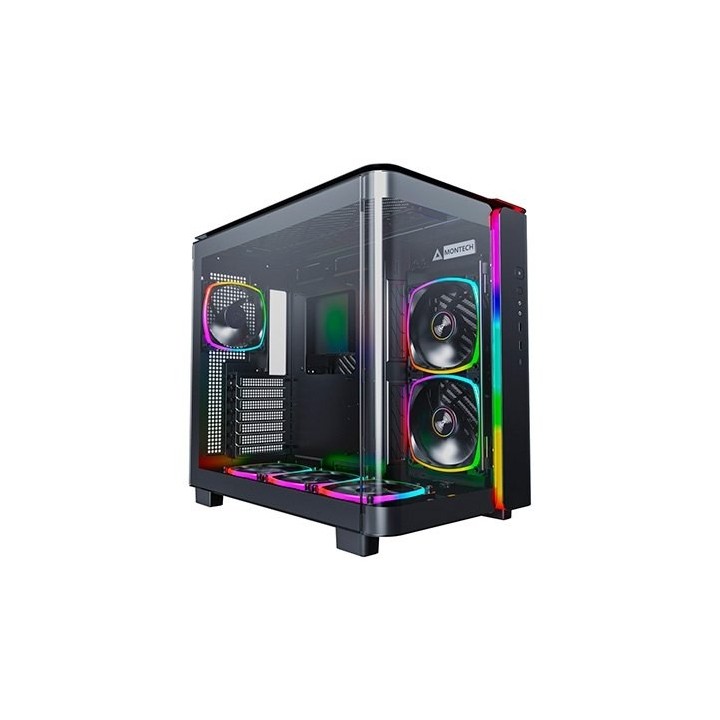 torre atx montech king 95 pro argb black doble frontal 6 vent max vent 175mm max vga 420mm