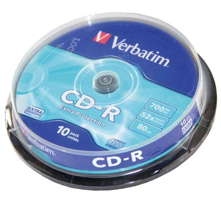 bob. 10 cd-r verbatim 700mb spindle 43437