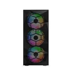 torre atx montech x3 mesh black 3x120mm 3x140mm argb  max vent 160mm max vga 305mm