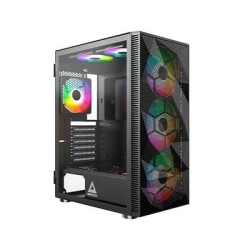 torre atx montech x3 mesh black 3x120mm 3x140mm argb  max vent 160mm max vga 305mm