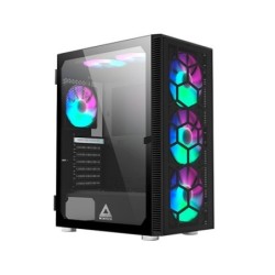 torre atx montech x3 glass black 3x120mm 3x140mm argb  max vent 160mm max vga 305mm
