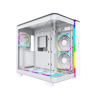 torre atx montech king 95 pro argb white doble frontal 6 vent max vent 175mm max vga 420mm