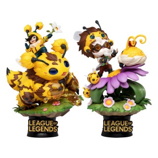 beast kingdom set de 2 figuras beast kingdom dstage league of legends nunu beelump y heimerstinger