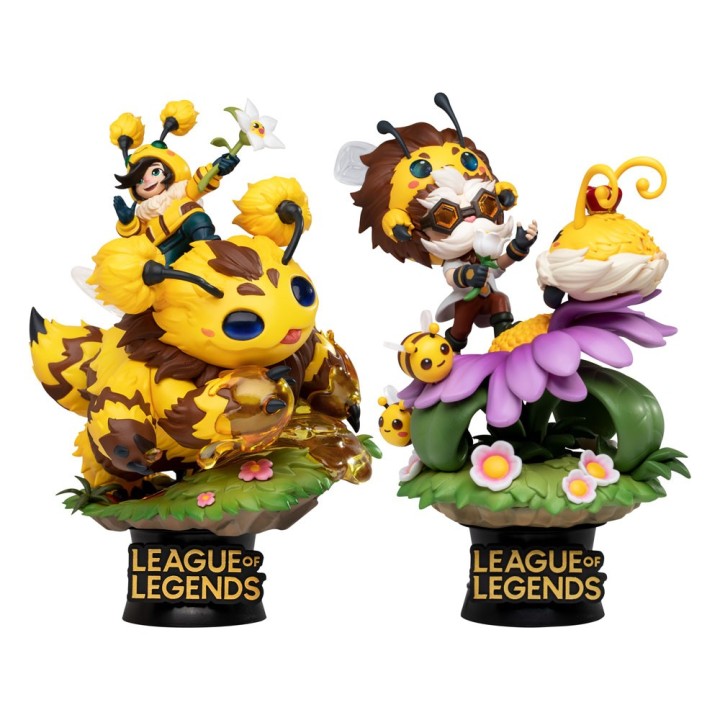beast kingdom set de 2 figuras beast kingdom dstage league of legends nunu beelump y heimerstinger