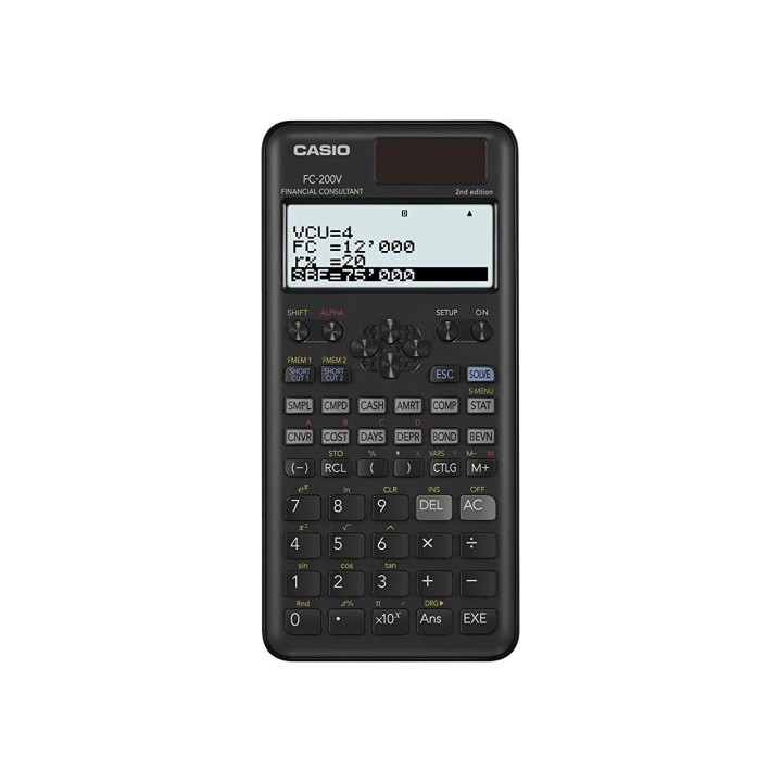 casio calculadora financiera casio fc-200v-2