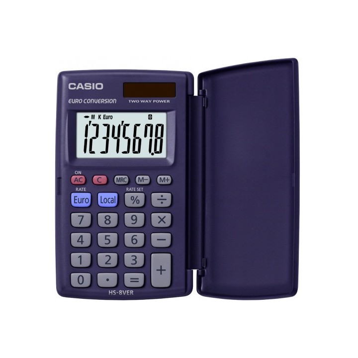 casio calculadora de bolsillo de 8 digitos casio hs-8vera