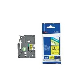 brother cinta laminada brother tze631 12mm x 8m amarillo - negro