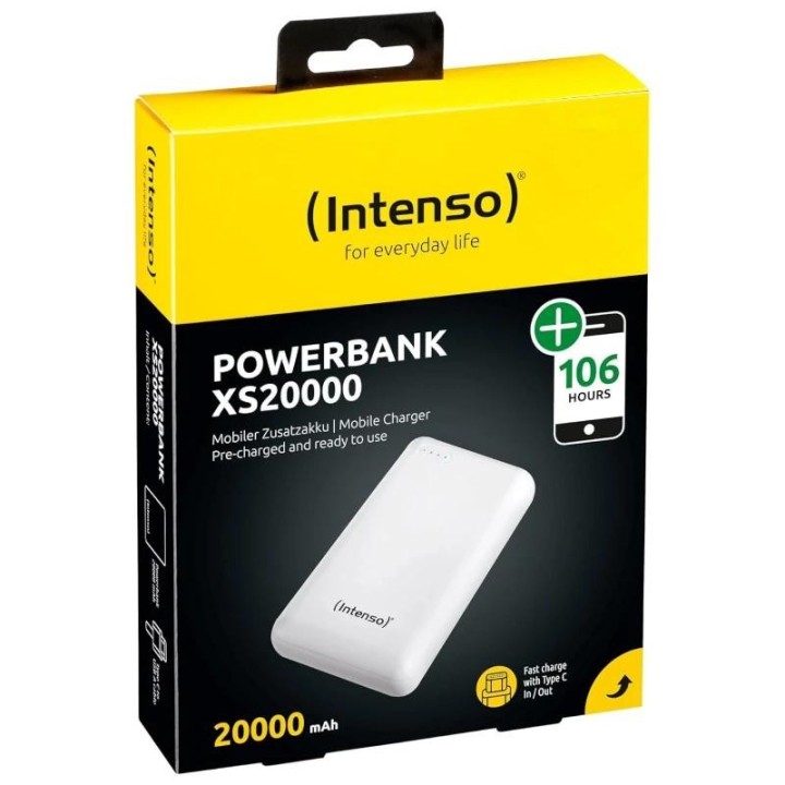intenso powerbank xs20000 20000 mah blanco