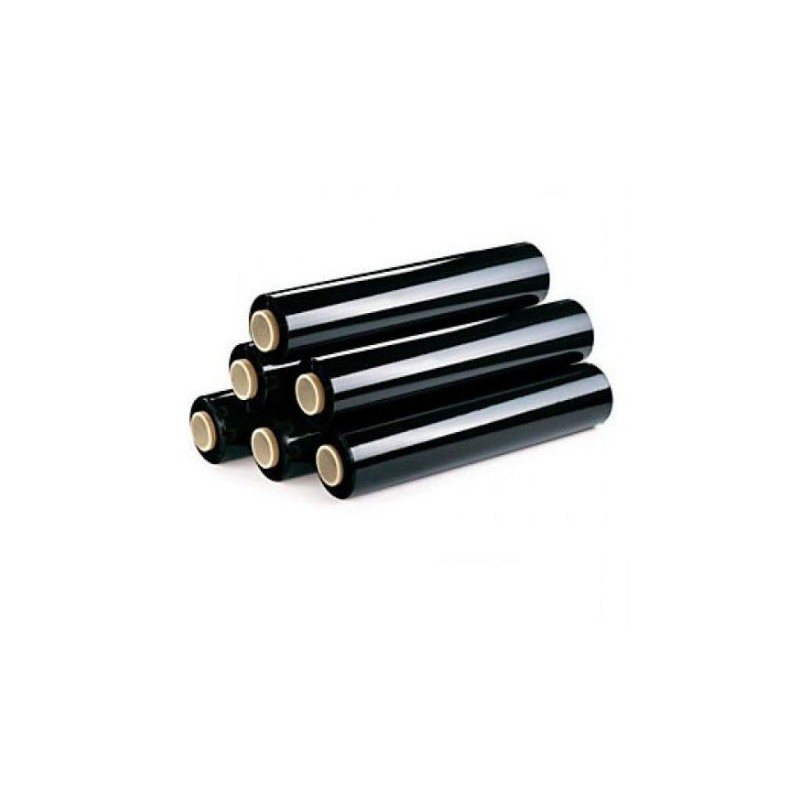 varios caja de 6 bobinas film negro 50 cm ancho 23 micras 2300 gramos x rollo 324negro 324negro