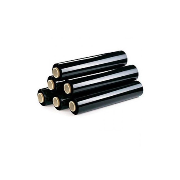 varios caja de 6 bobinas film negro 50 cm ancho 23 micras 2300 gramos x rollo 324negro 324negro