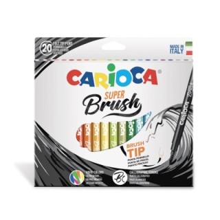 carioca caja 20 rotuladores super brush carioca carioca 42968