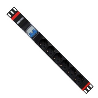 wp wp wpn-pdu-g02-06 unidad de distribucion de energia (pdu) 6 salidas ac 1u negro, rojo