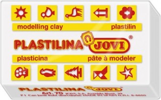 jovi caja 30 pastillas plastilina 50 g - blanco jovi 7001