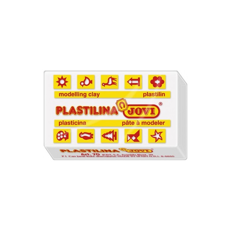 jovi caja 30 pastillas plastilina 50 g - blanco jovi 7001