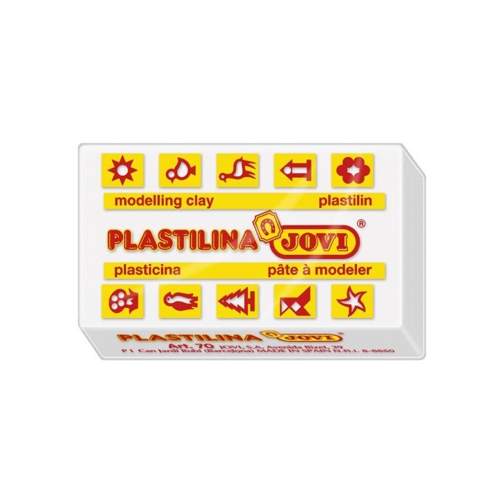 jovi caja 30 pastillas plastilina 50 g - blanco jovi 7001