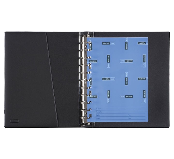 carp. multifin alfa 3002-m 11 anillas 25 mm pp neg