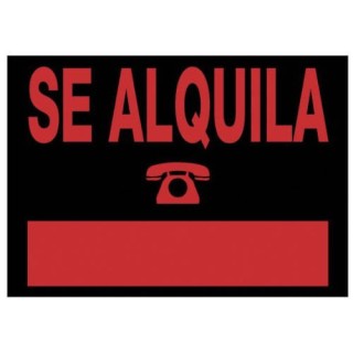 archivo 2000 cartel se alquila 500x230 mm pvc negro archivo 2000 6163 ne