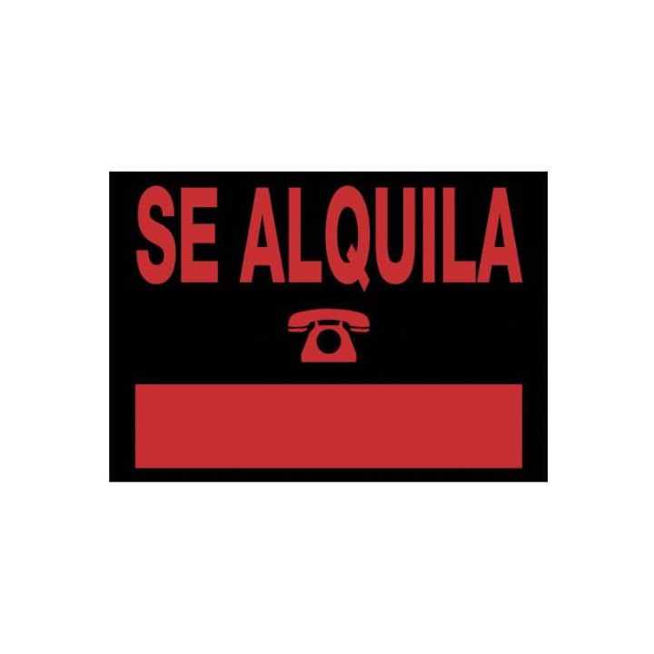 archivo 2000 cartel se alquila 500x230 mm pvc negro archivo 2000 6163 ne