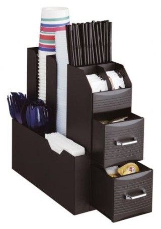 archivo 2000 organizador la hora del cafe 2 cajones para capsulas y varios compartimentos 315x140x29