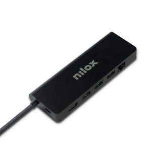 nilox docking station usbc 8 en 1 dual 4k 1000mbps