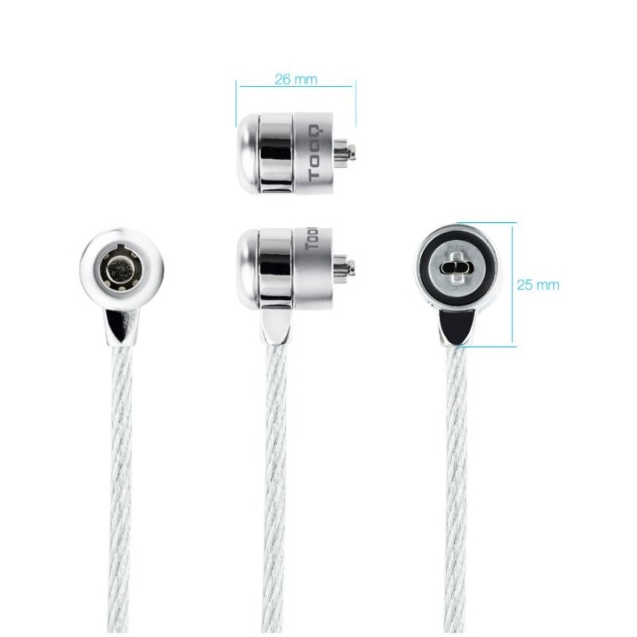 tooq cable de seguridad con llave 1.5 metros