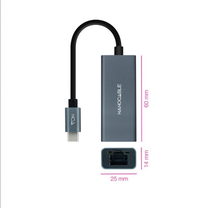 nanocable conversor usb-c ethernet gigabit