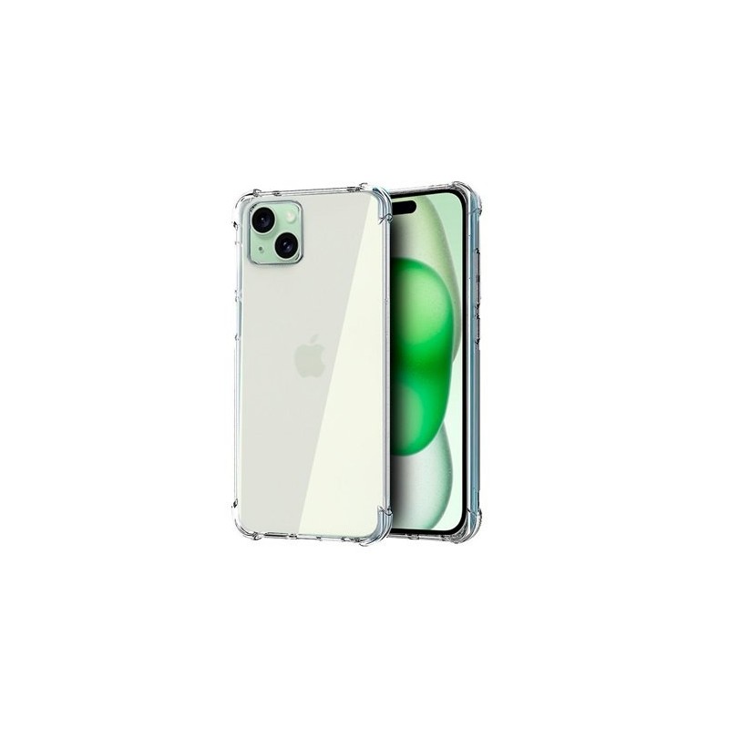 funda cool iphone 15 plus transparente antishock esquinas reforzadas