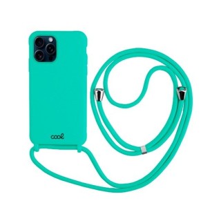funda cool iphone 15 pro menta incluye cordon menta 150cm