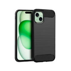 funda cool iphone 15 plus carbon negro antideslizante marco reforzado