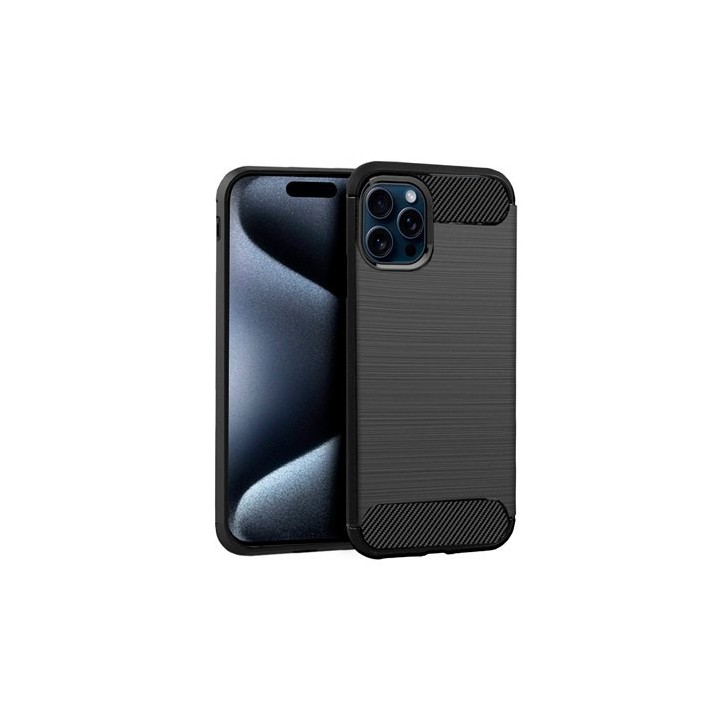 funda cool iphone 15 pro carbon negro antideslizante marco reforzado