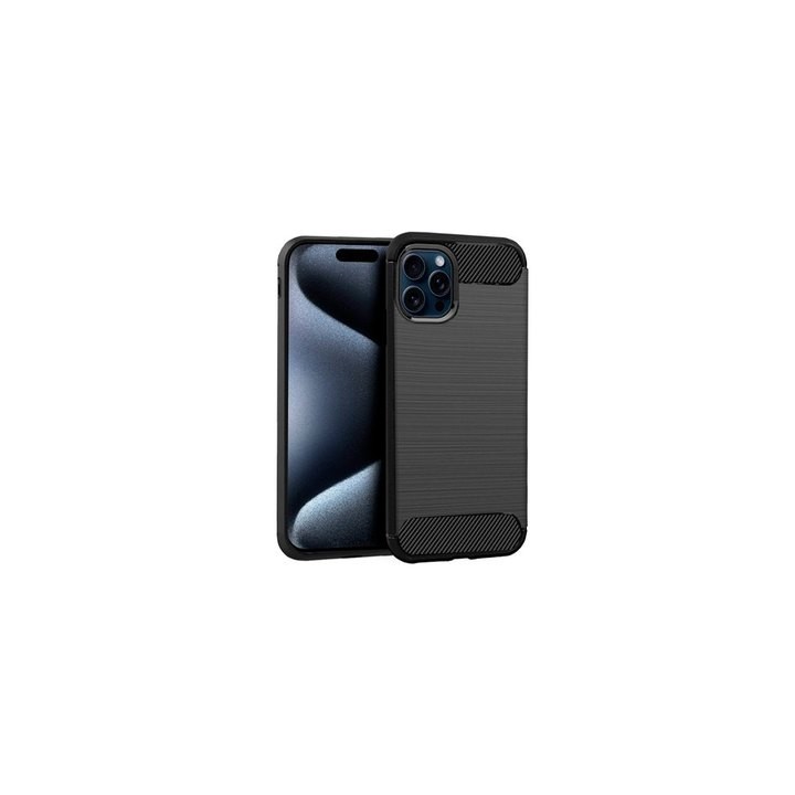 funda cool iphone 15 pro carbon negro antideslizante marco reforzado
