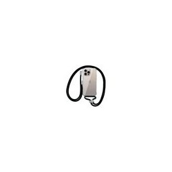 funda cool iphone 15 pro max transparente negro incluye cordon negro 150cm