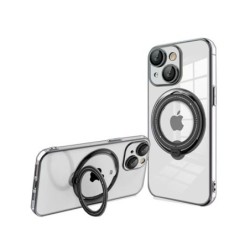 funda cool iphone 15 plus magnetica ring negro transparente compatible cargador magnetico