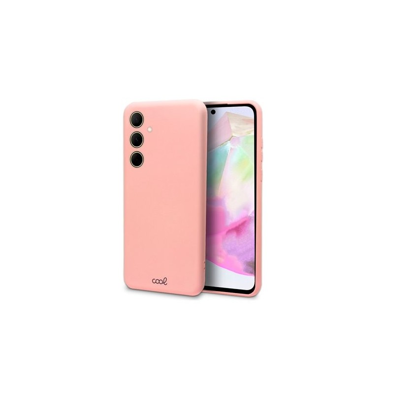 funda cool samsung galaxy a35 cover rosa silicona proteccion total camara