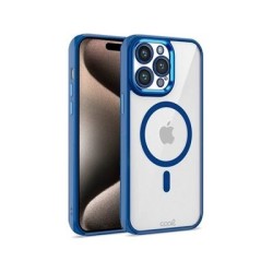 funda cool iphone 15 pro max mag azul transparente borde azul compat c.magnetico