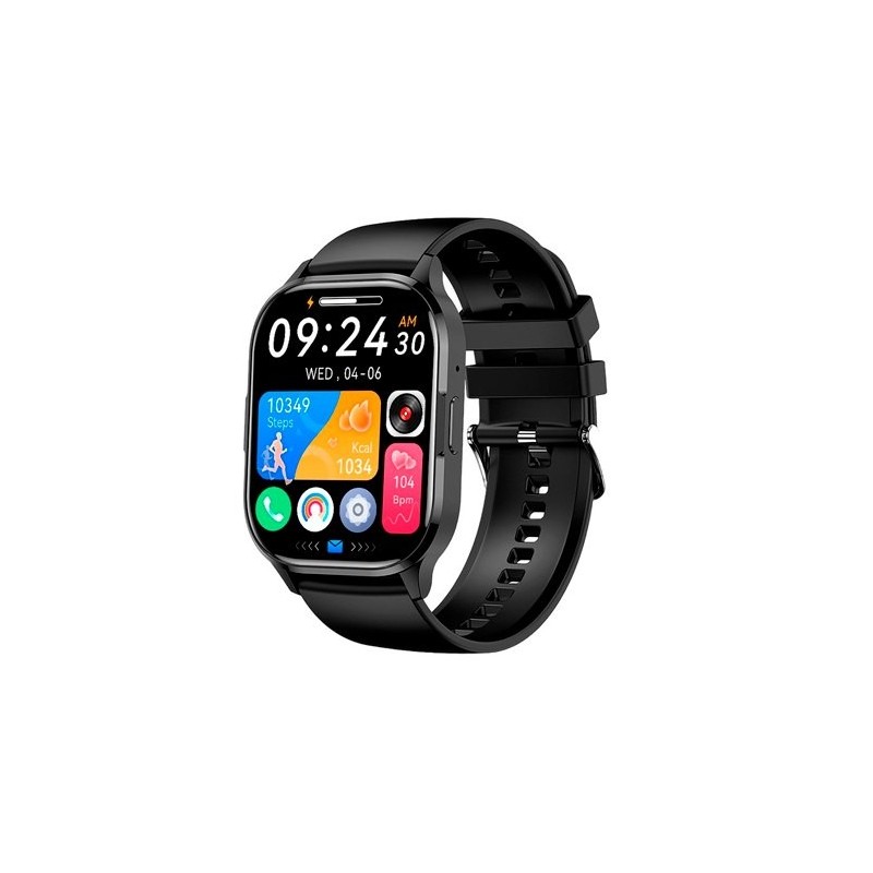 smartwatch cool amoled delta negro 2.01  correa silicona 22mm ip67 bluetooth 5.3
